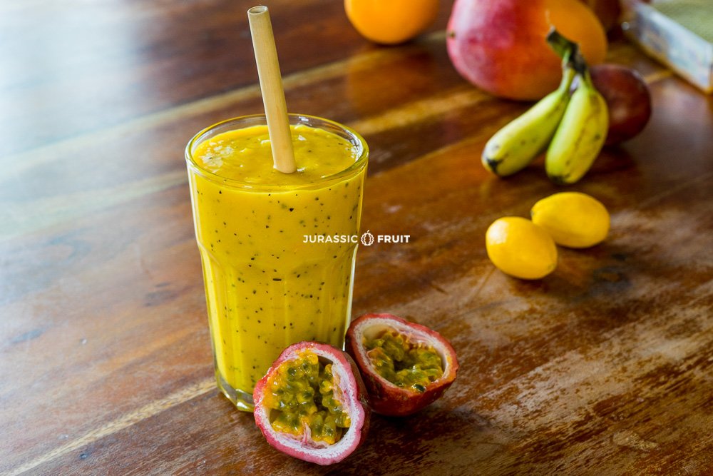 Smoothie à la mangue et au fruit de la passion
